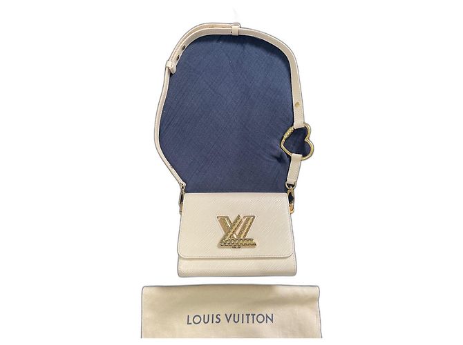 Louis Vuitton Twist Bolsa de couro bege