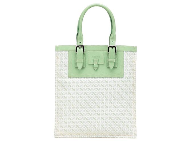 LOEWE Repeat Anagram Tote Bag Grün