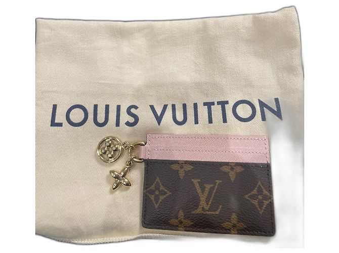 Louis Vuitton LV Monogram Charm Card Holder Pink