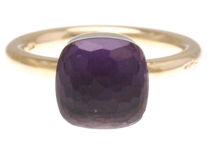 Pomellato Noodling Amethyst Pink Gold Band Ring Golden  ref.2540438