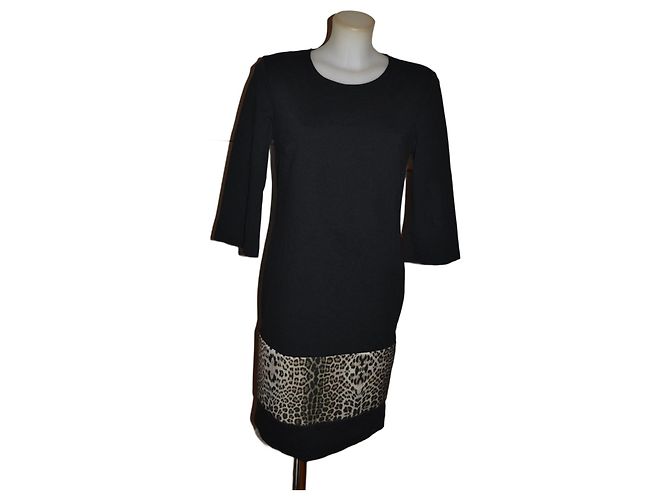 Abito Roberto Cavalli in misto cotone nero multicolore