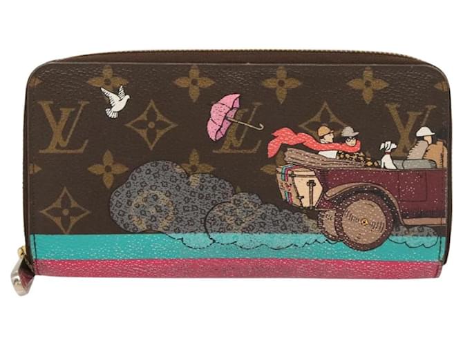 Louis Vuitton Porte-Monnaie Zippy Wallet Monogram Evasion Brown Cloth  ref.2540535
