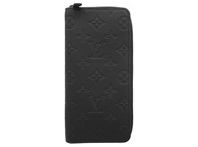 Louis Vuitton Monogram Shadow Zippy Wallet Black  ref.2540665