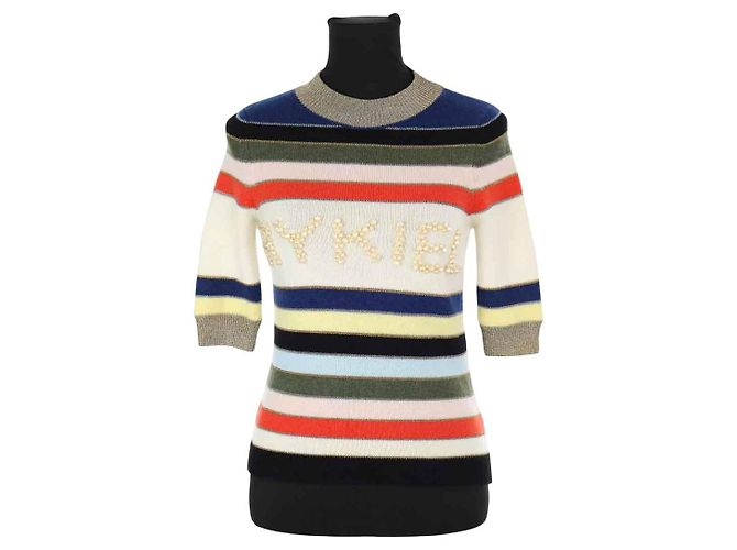 Sonia Rykiel Mehrfarbiger Kaschmirpullover Mehrfarben 