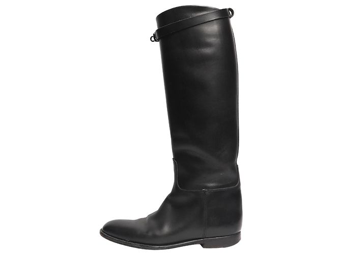 Hermès Noir Jumping boots - size EU 38 Black