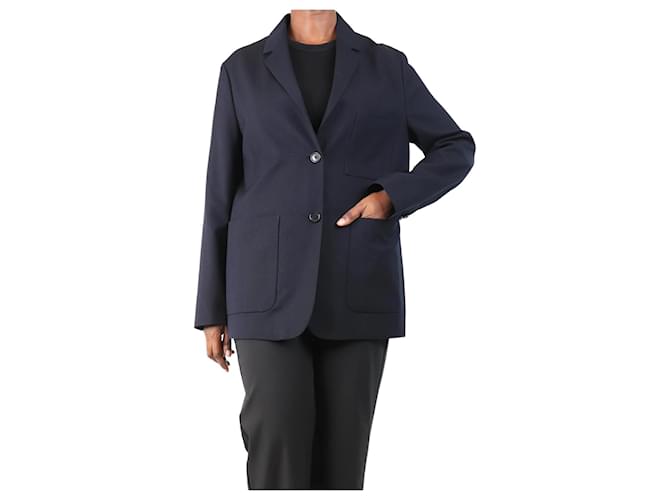 Autre Marque Navy blue wool jacket - size UK 12  ref.2540935