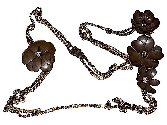 Collana lunga Louis Vuitton fiori in rame e ottone Bronzo
