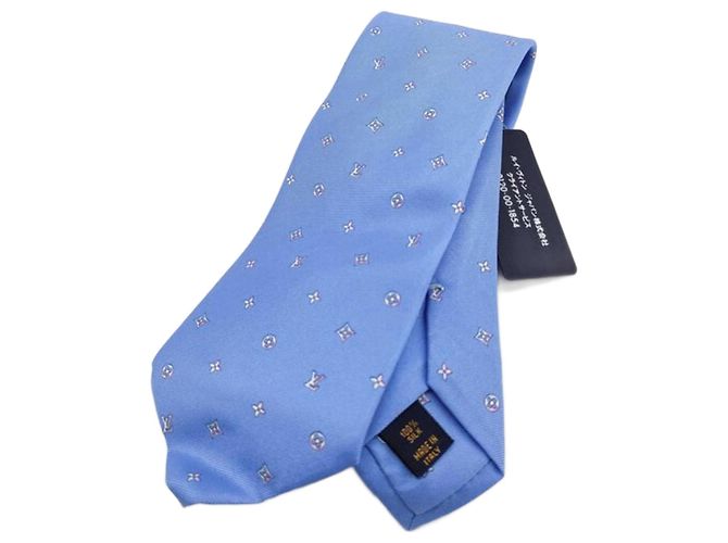 Cravatta in seta blu chiaro Louis Vuitton