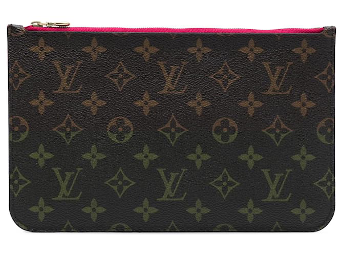 Louis Vuitton Brown Monogram Neverfull Pouch Cloth Cloth  ref.2541239