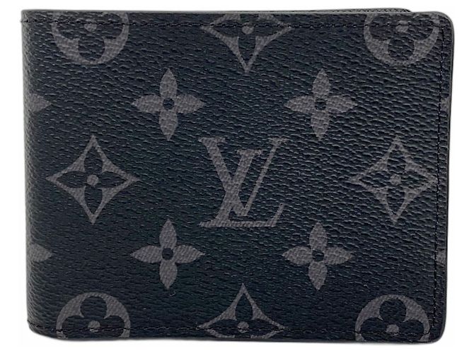 Slender Wallet Monogram Eclipse von Louis Vuitton Braun Schwarz