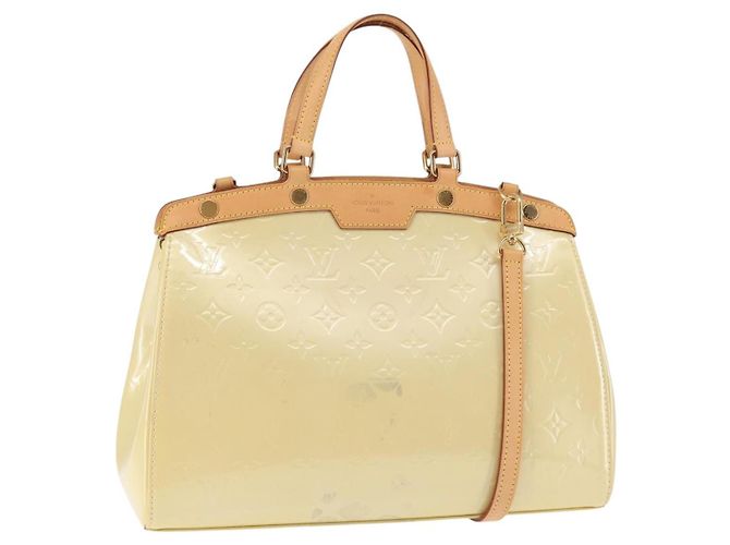 Borsa Brea Monogram Vernis MM Louis Vuitton Beige
