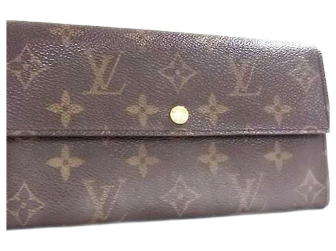 Louis Vuitton Monogram Long Wallet Brown