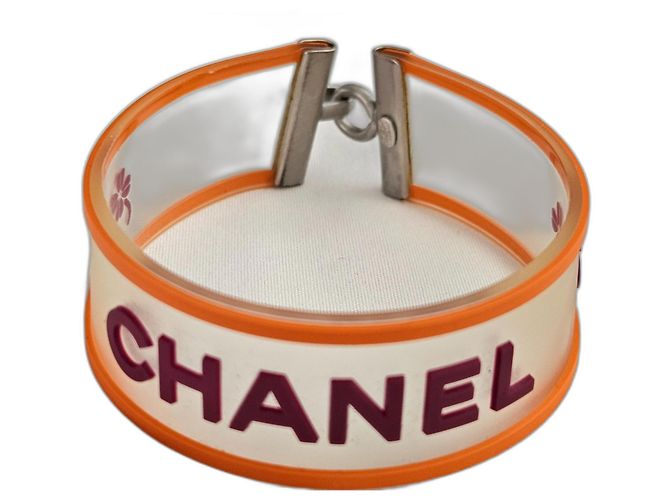 Coco Crush Pulsera Chanel CC de goma naranja