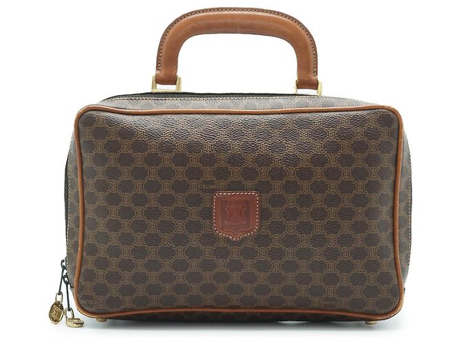Céline Borsa a mano rettangolare Macadam con manico superiore Marrone