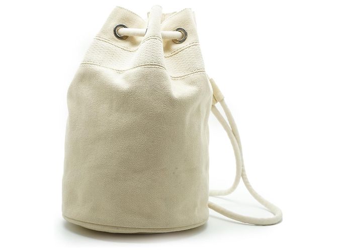 Bolso Hermès Marine Recif MM de algodón blanco