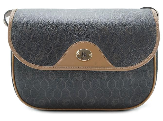 Dior Honeycomb Shoulder Bag Brown Leather  ref.2542306