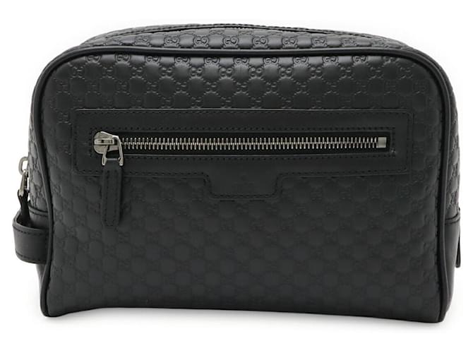 Gucci Microguccissima Leather Clutch Bag Black Pony-style calfskin  ref.2543021