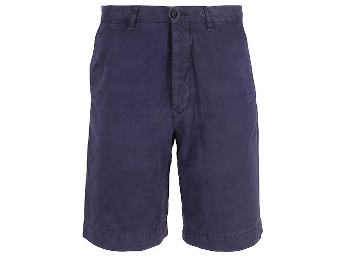 Autre Marque Bermuda de algodão azul tingido a peça Mr P. com pernas retas
