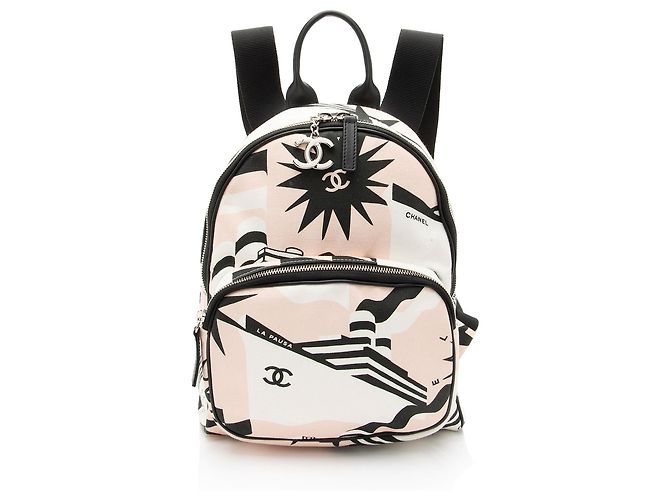 Gabrielle Chanel Canvas La Pausa Bay Rucksack Schwarz