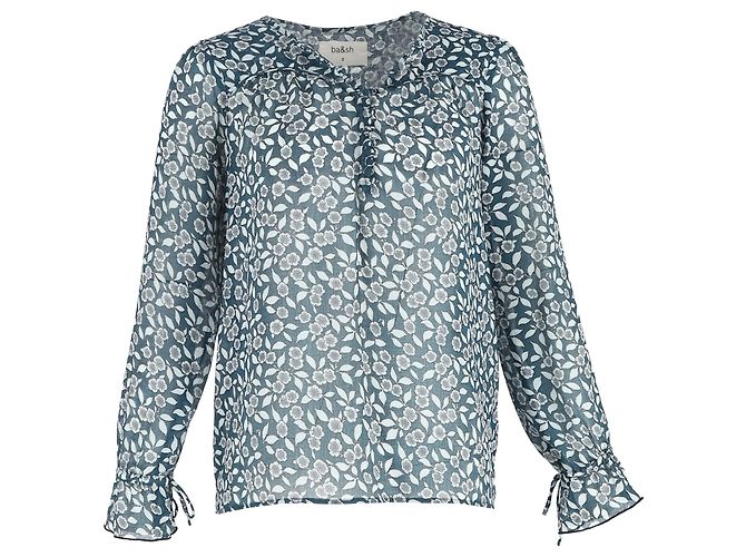 Blusa Stampata Beatrix in Poliestere Blu di Ba&sh Multicolore
