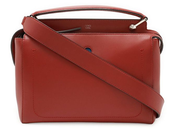 Fendi Dotcom Leder 2WAY Handtasche Rot