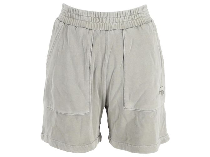Graue Baumwollshorts mit elastischem Bund von Anine Bing