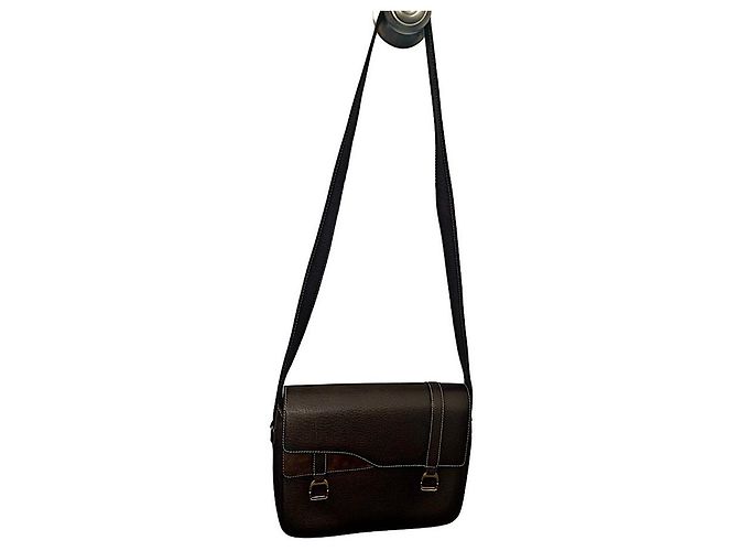Bolsa transversal Gucci de camurça e couro marrom