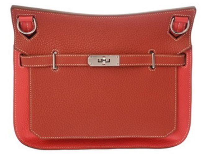Bolsa de Ombro Jypsiere 28 da Hermès Rosa Vermelho