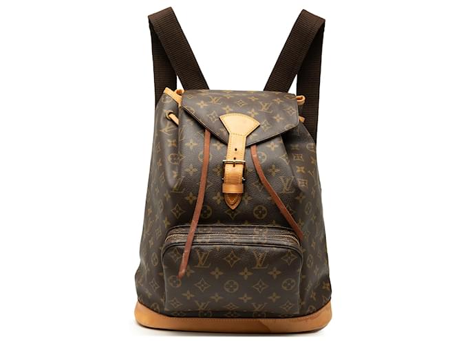 Louis Vuitton Brown Monogram Montsouris GM Cloth Cloth  ref.2543972