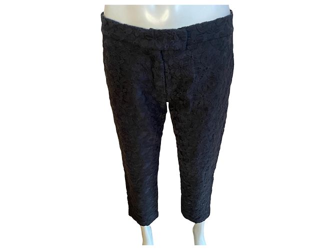 Pantaloni Joseph in Pizzo Floreale – Eleganza e Raffinatezza Assolute ✨ Nero