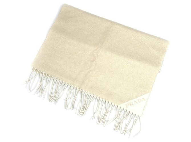 Prada Jacquard Abendschal Weiß 
