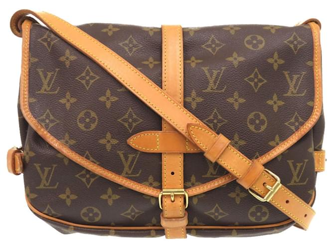 Louis Vuitton Saumur 30 Monogram Shoulder Bag Brown Patent leather  ref.2544360