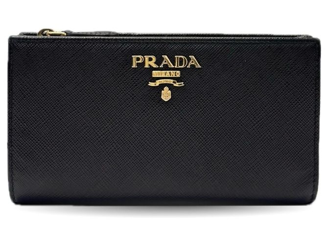 Cartera Bifold Saffiano Prada Negro