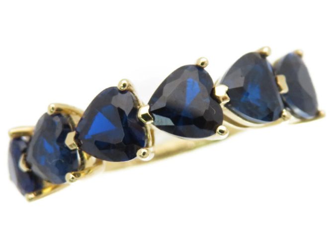 Anillo de Corazón de Zafiro Tiffany & Co. Azul Dorado