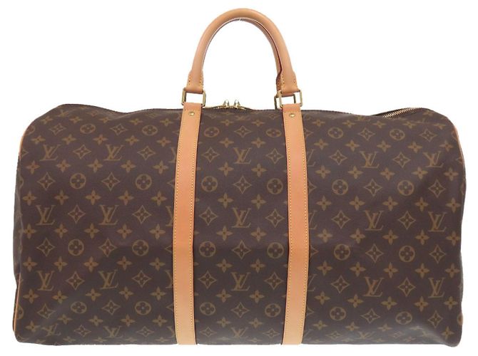 Louis Vuitton Monogram Keepall 55 Boston Tasche Braun Monogramm