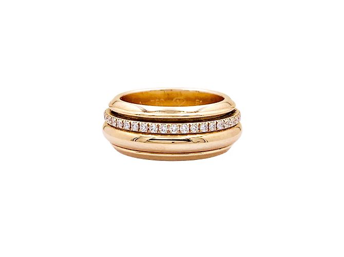 Bague Piaget "Possession" or rose, diamants.