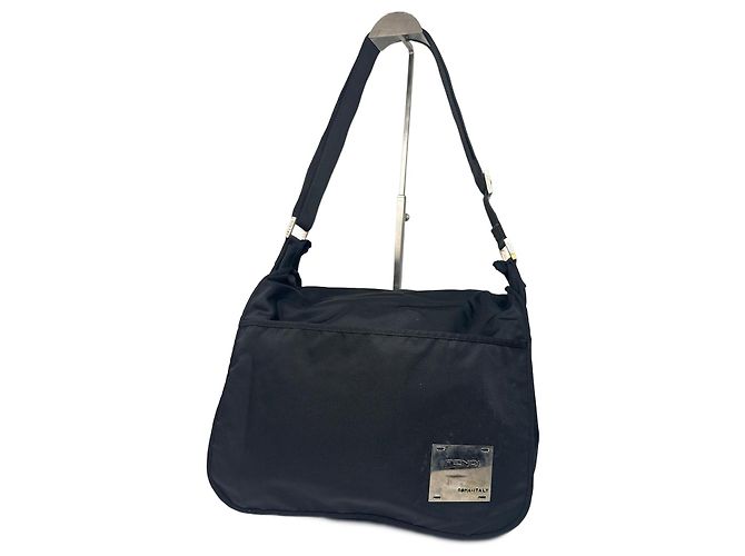 Bolsa de poliéster Fendi 2 Way vintage preta Preto