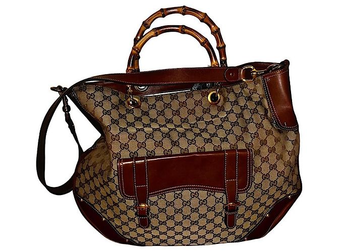 Dionysus Borsa a tracolla Gucci Frida Giannini Monogramma GG Bambù Beige