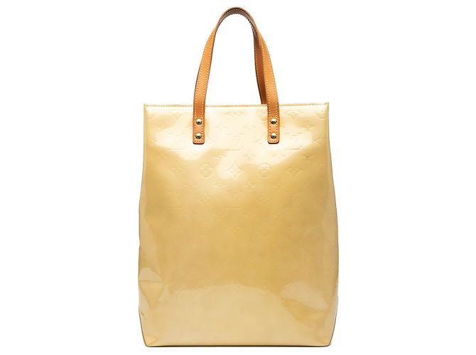 Louis Vuitton Bolsa Reade MM em Vernis Monogram Marrom Bege