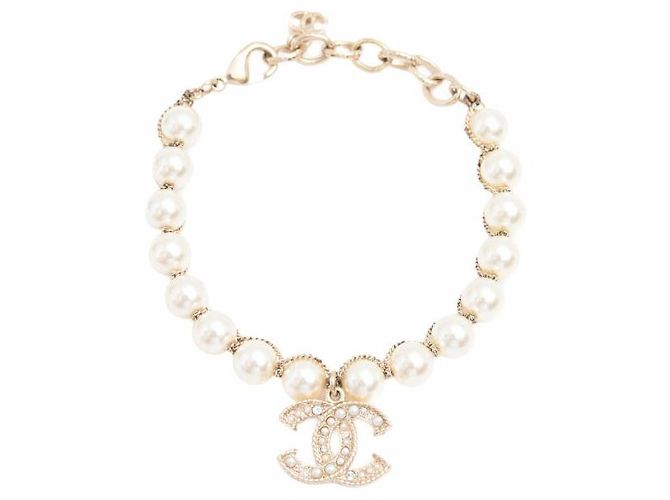 Timeless Pulseira Coco Mark da Chanel Branco
