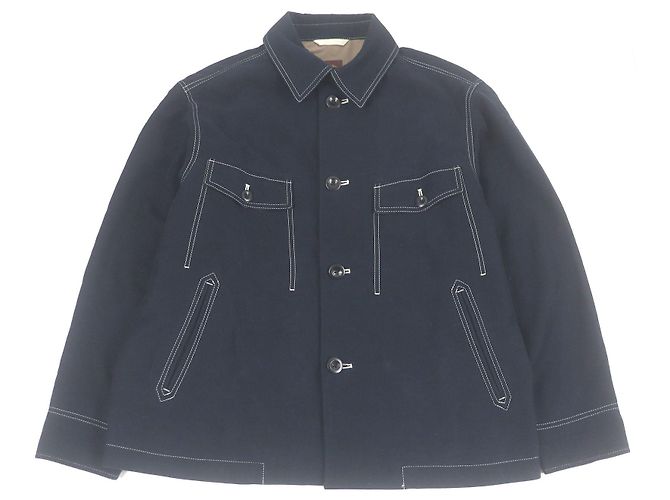 Paul Smith Collection Moleskin Cotton Jacket Blue Navy blue