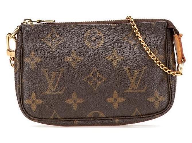 Bolsa de ombro Pochette Accessoires Monogram Louis Vuitton Marrom Bronze Lona  ref.2544938