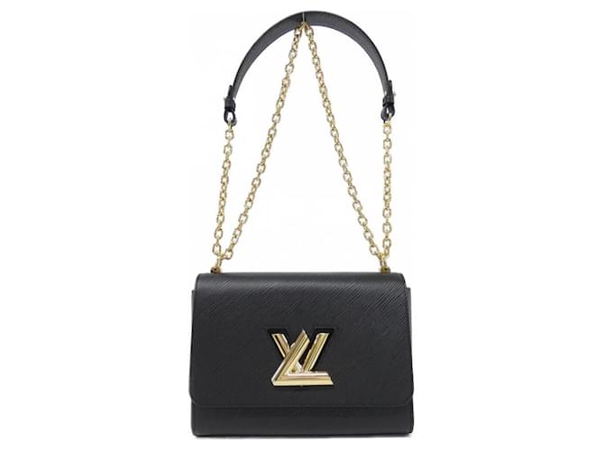 Louis Vuitton Twist Epi Shoulder Bag Black Leather Pony-style calfskin  ref.2544948