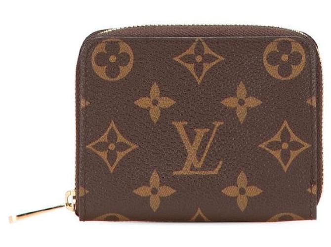 Louis Vuitton Zippy Coin Purse Monogram Coin Purse Brown Cloth  ref.2545008