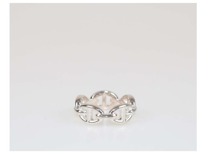 Hermès Hermes Small Chaine D'Ancre Sterling Silver Ring