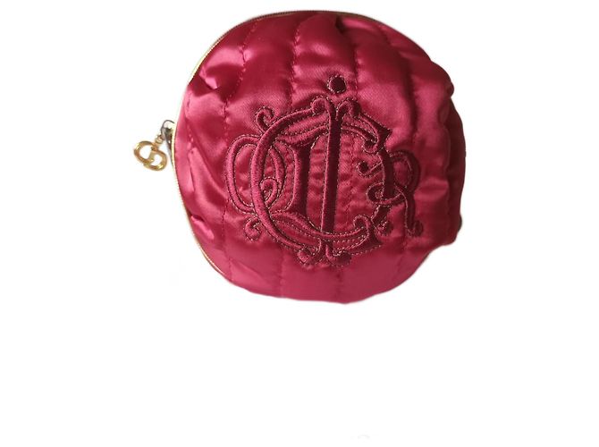 Clutch Christian Dior in raso rosso