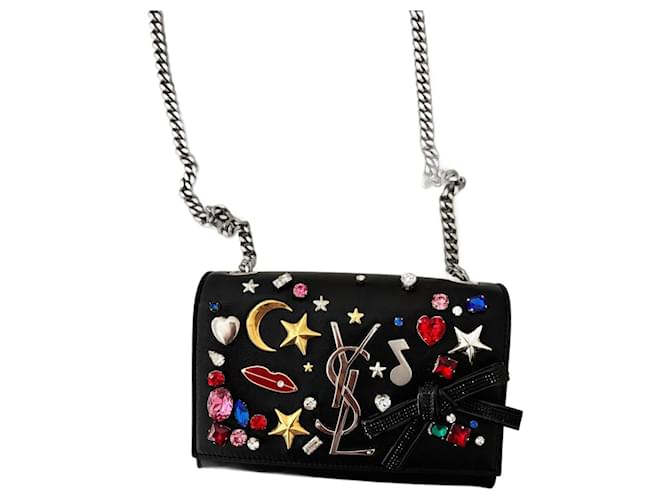 Yves Saint Laurent Sac orné de cristaux Kate Noir 