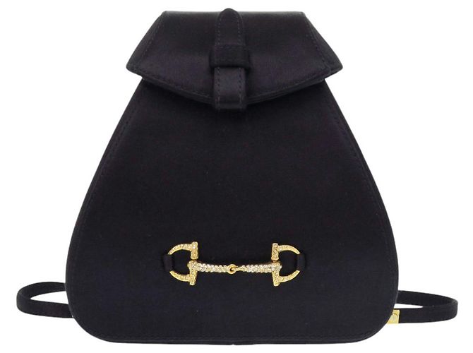 Gucci Horsebit Mini-Rucksack Schwarz
