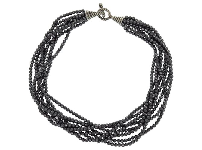 Collana choker in ematite a 8 fili Tiffany & Co. Argento