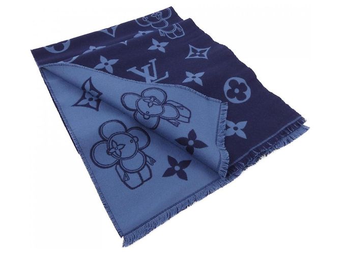 Sciarpa Monogram Vivienne Louis Vuitton Blu navy